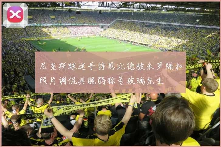 尼克斯球迷手持恩比德被米罗隔扣照片调侃其脆弱称号玻璃先生